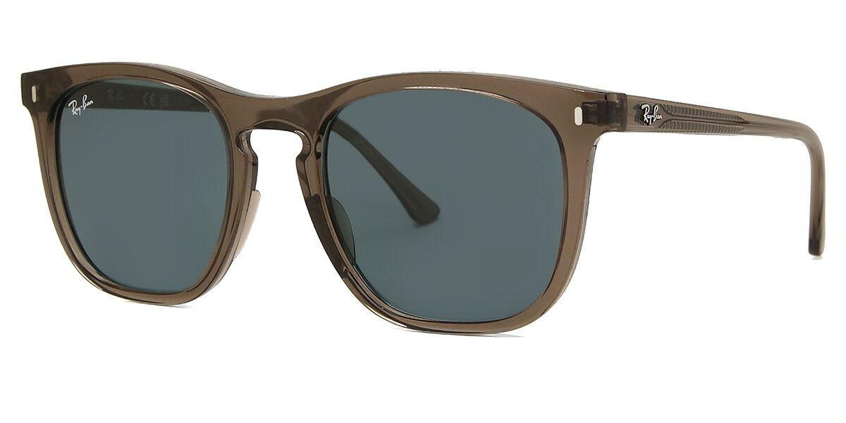Ray-Ban RB2210 6765R5 Square Transparent Brown Sunglasses