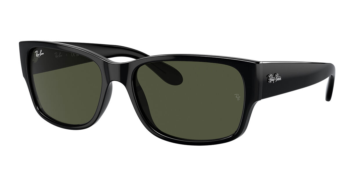 Ray-Ban RB4335 601/71 Rectangle Black Sunglasses | SmartBuyGlasses US