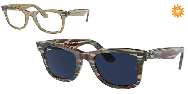 Ray-Ban RB2140 Wayfarer 1387GG Square Transparent Grey 