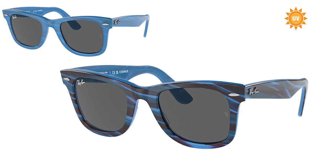 Ray-Ban RB2140 Wayfarer 1409B1 Square Transparent Blue