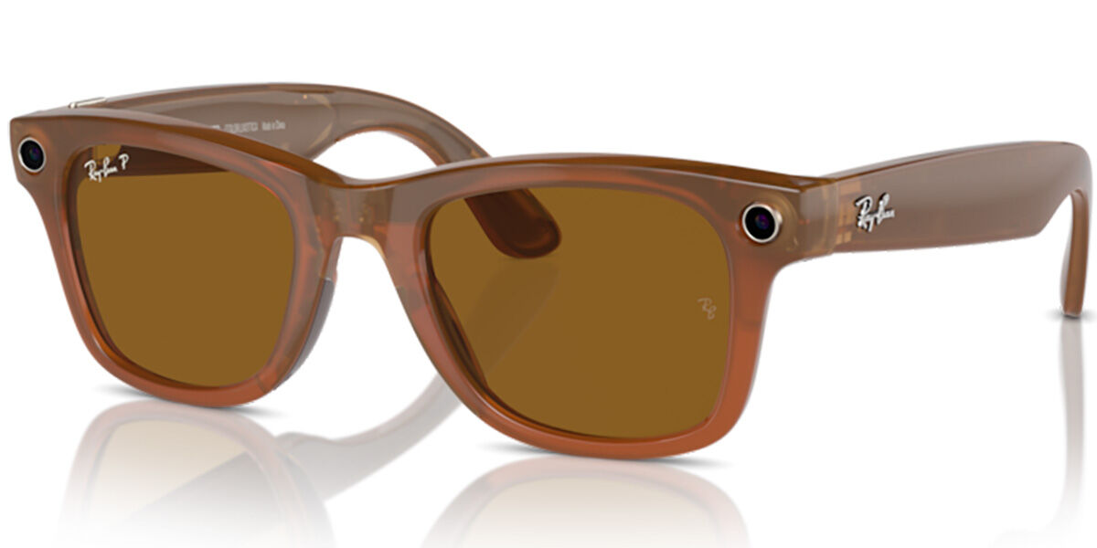 Ray-Ban Meta RW4006 Wayfarer Polarized 670683 Square Beige Brown