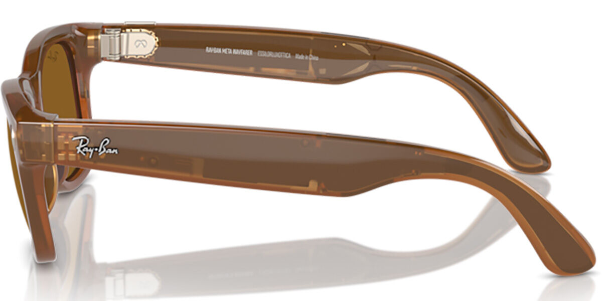 Ray-Ban Meta RW4006 Wayfarer Polarized 670683 Square Beige Brown