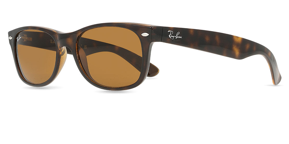 Ray-Ban RB2132 New Wayfarer 710 Square Light Havana Sunglasses