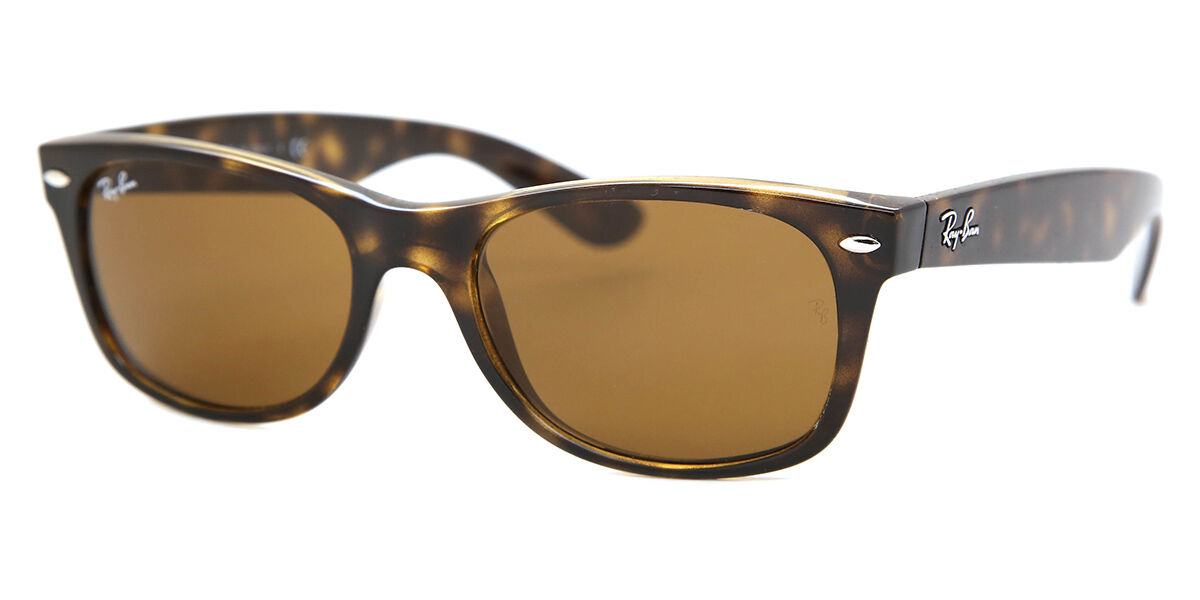 Ray-Ban RB2132 New Wayfarer 710 Square Light Havana Sunglasses