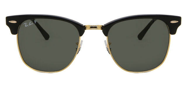 Ray-Ban Clubmaster RB3016 901/58 Polarized Sunglasses Black Gold 49mm w/ Case $_12.JPG?set_id=880000500F main image 2