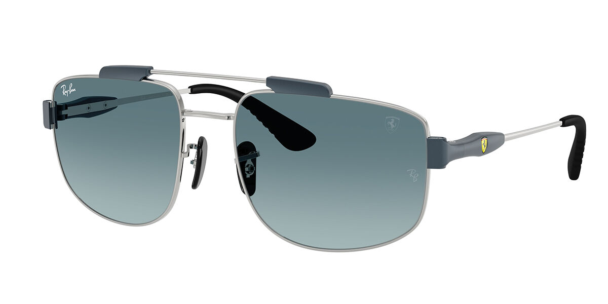 Ray-Ban RB8125M Polarized 9143 Aviator Titanium Silver Sunglasses