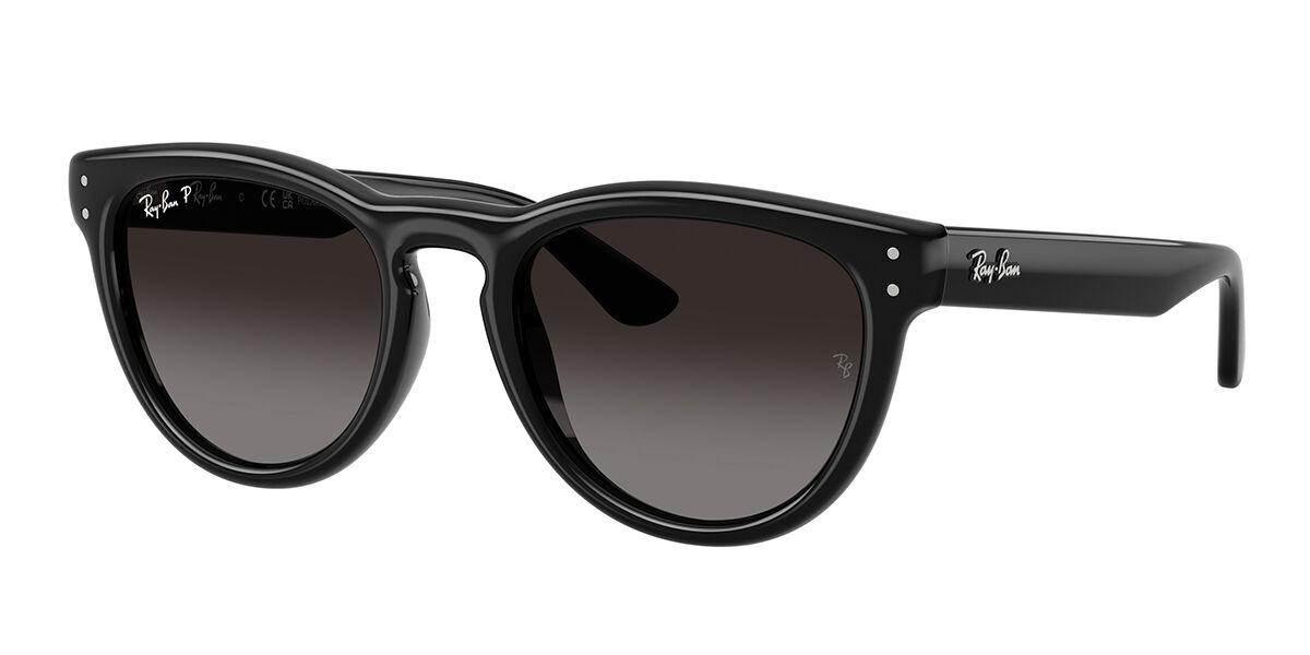 Ray-Ban RB3539 Erika Metal 002/Q5 Oval Black Sunglasses