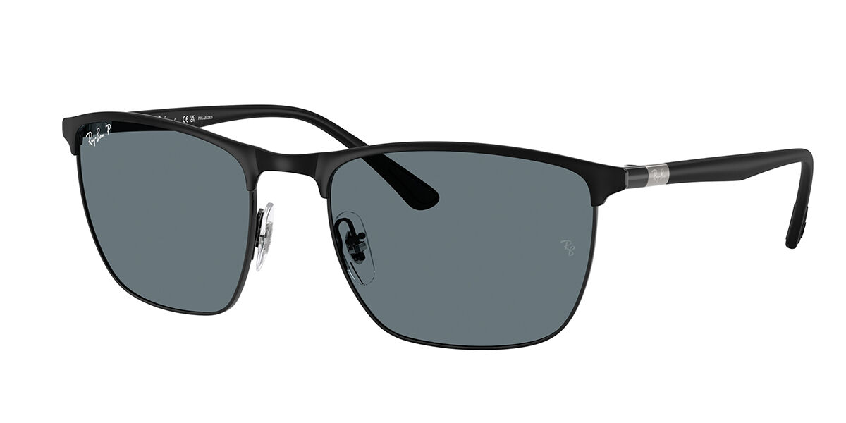 Ray-Ban RB4391D Asian Fit 601/87 Square Shiny Black Sunglasses