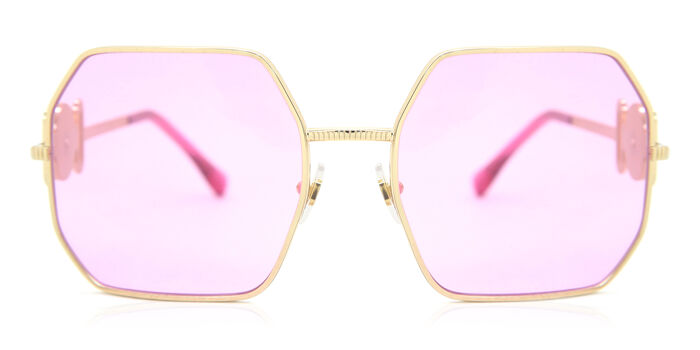 Versace VE2227 Polarized 100281 Square Gold Sunglasses  display picture 3