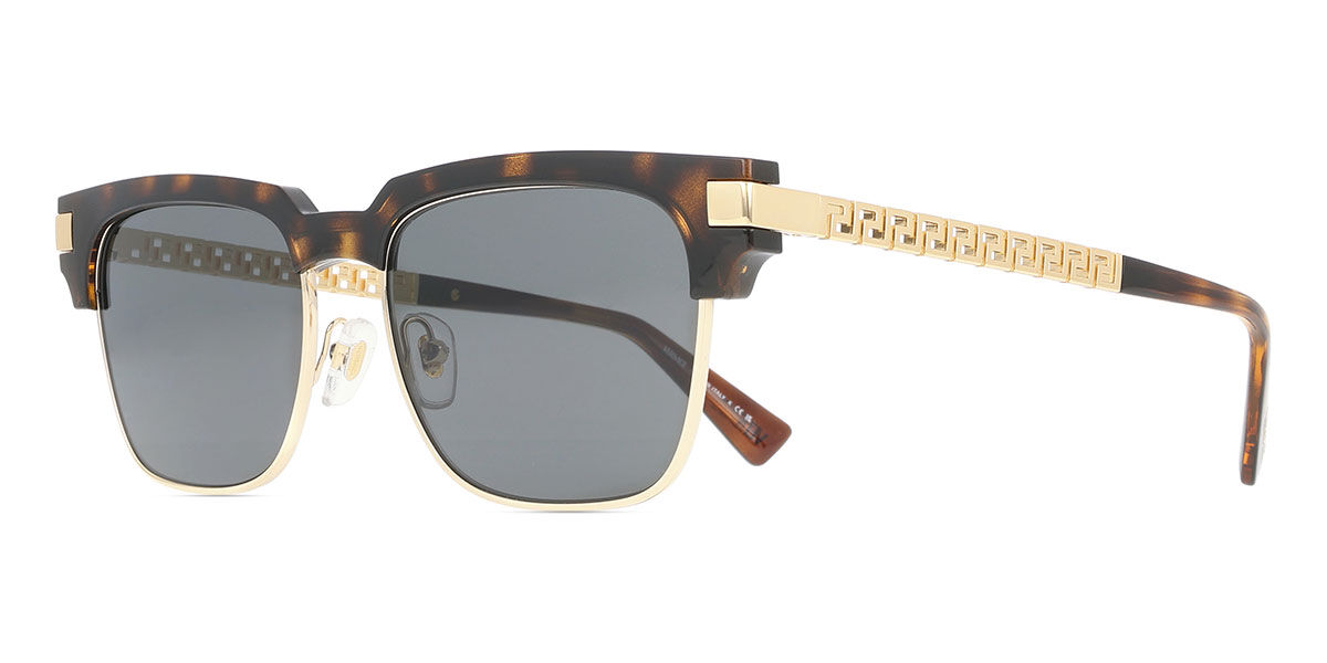Versace VE4447 108/87 Browline Tortoise on Gold Sunglasses