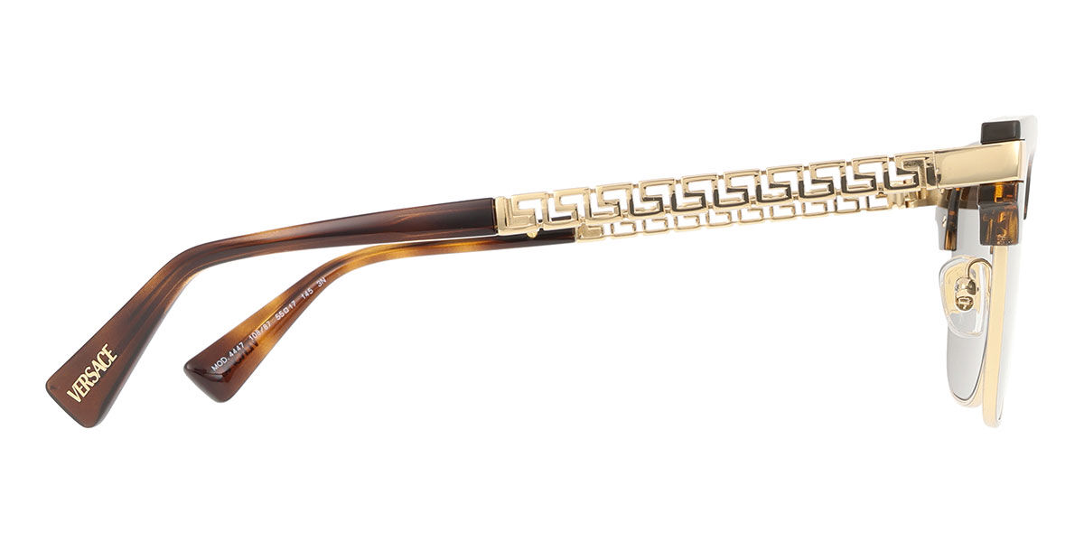 Versace VE4447 108/87 Browline Tortoise on Gold Sunglasses