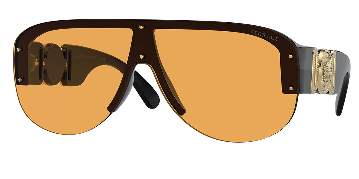 Versace VE4391 GB1/7 Single Lens Black Sunglasses | SmartBuyGlasses US