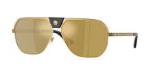 Versace VE2264 10025A Oval Gold Sunglasses | SmartBuyGlasses US display picture 1