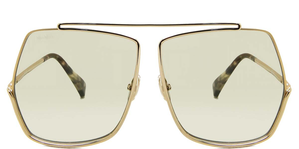 Max Mara MM0006 032 Geometric Pale Gold Sunglasses