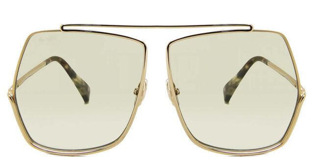 Max Mara MM0006 032 Geometric Pale Gold Sunglasses  display picture 1