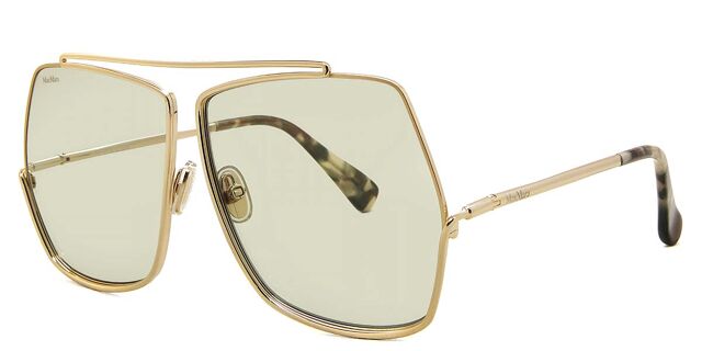Max Mara MM0006 032 Geometric Pale Gold Sunglasses  display picture 2