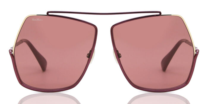 Max Mara MM0006 032 Geometric Pale Gold Sunglasses  display picture 1