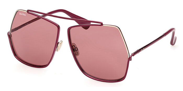 Max Mara MM0006 032 Geometric Pale Gold Sunglasses  display picture 1