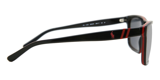 Polo Ralph Lauren PH4153 Polarized 566881 Square Black/Red  display picture 1