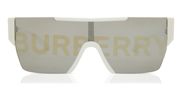White Burberry Sunglasses Burberry 4291 3007/H White Gray Silver Gold Shield  main image 3