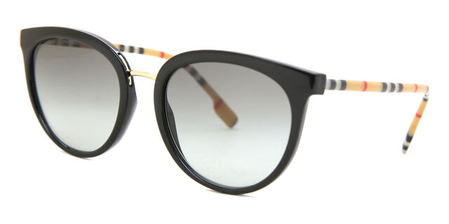 NWT Burberry 0BE4316-385311 Black Round 54mm Sunglasses Burberry BE 4316 (385311) BE4316385311 Sunglasses Woman  main image 4