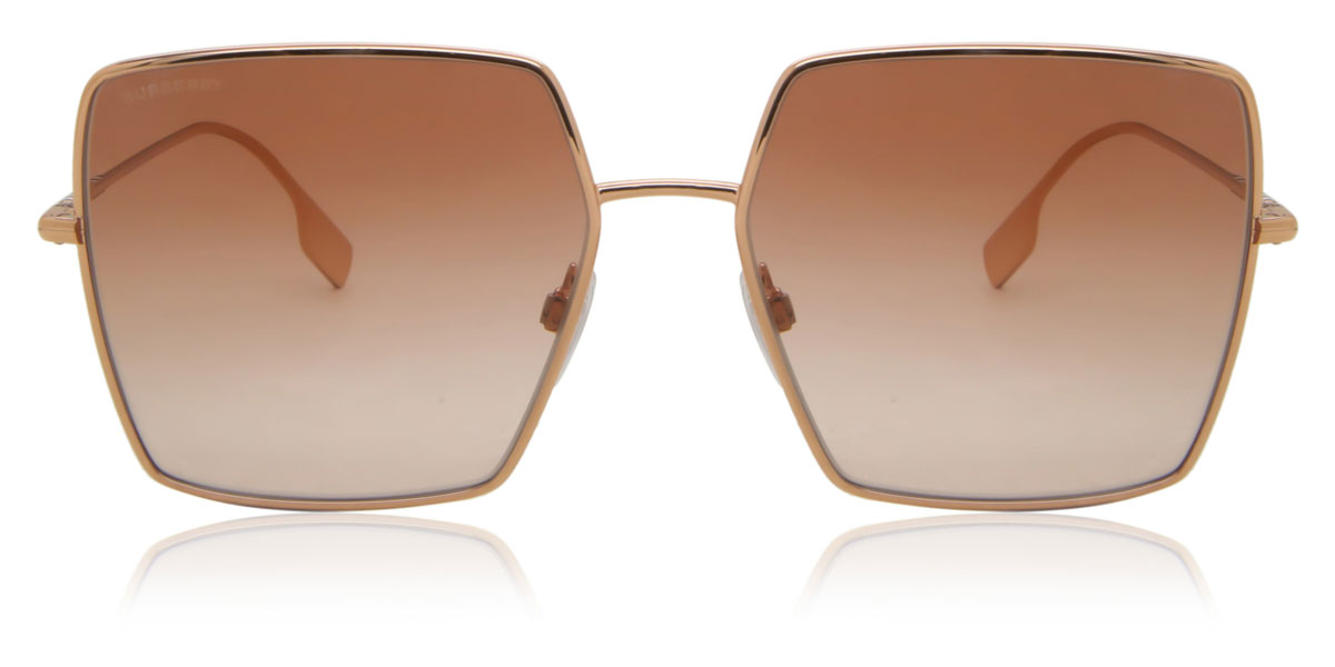 Burberry BE3133 DAPHNE 133713 Square Rose Gold Sunglasses