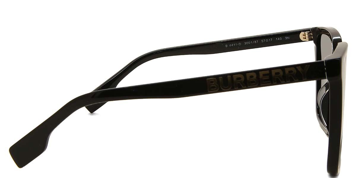 BURBERRY LONDON 羊毛100% 黒 BB4 （2L〜3L相当） Burberry BE4411D Asian Fit 300187 Square Black Sunglasses