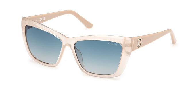 Guess GU00098 25P Cat Eye Shiny Frosted Ivory White 