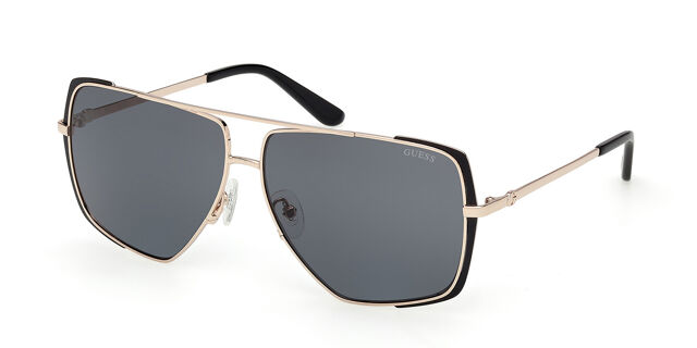 Guess GU00220 02A Pilot Matte Black/Gold Sunglasses  display picture 1
