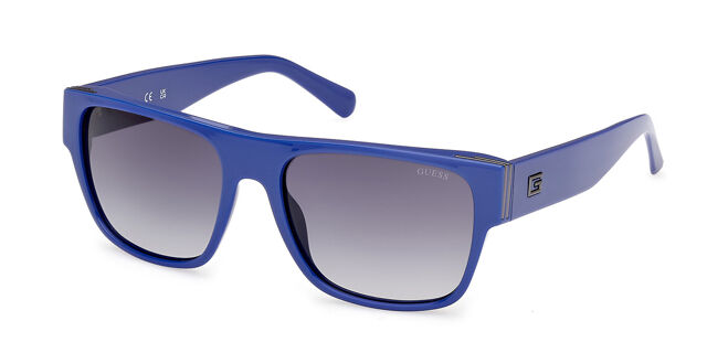 Guess GU00277 90B Square Shiny Blue Sunglasses  display picture 1