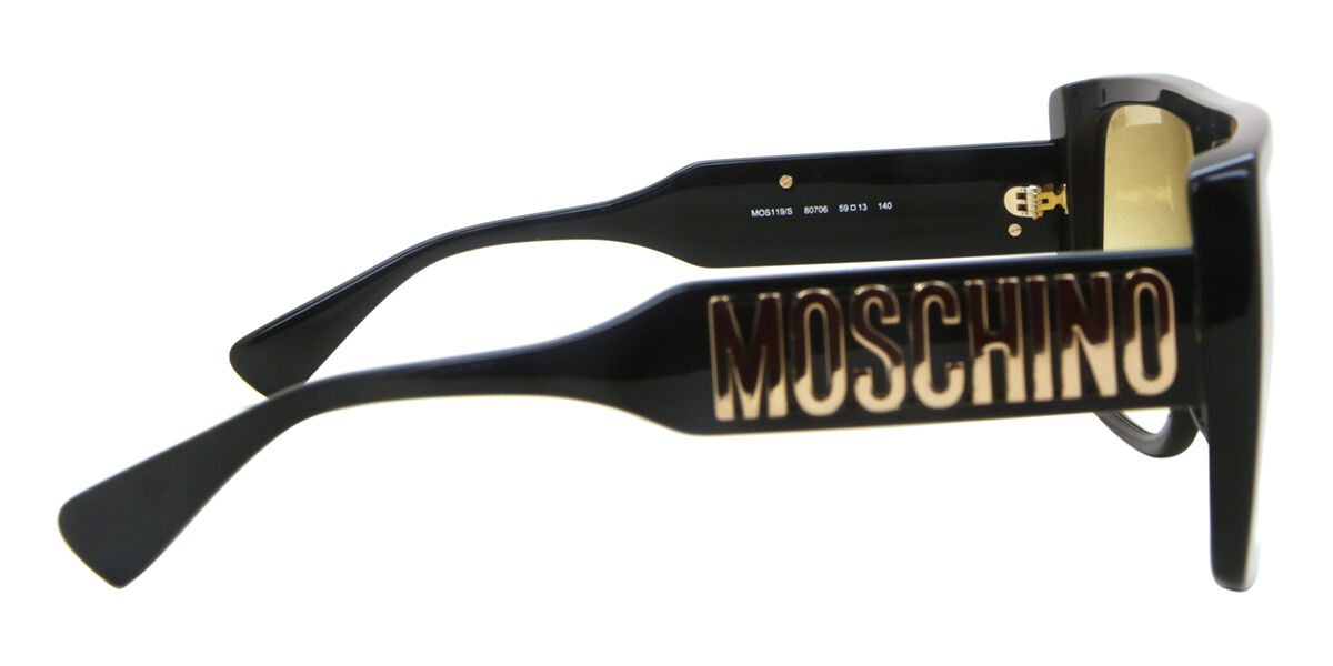 Moschino MOS119/S 807/06 Square Black Sunglasses | SmartBuyGlasses US