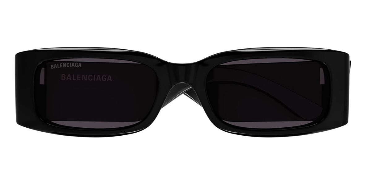 Balenciaga BB0260S Asian Fit 001 Rectangle Black Sunglasses