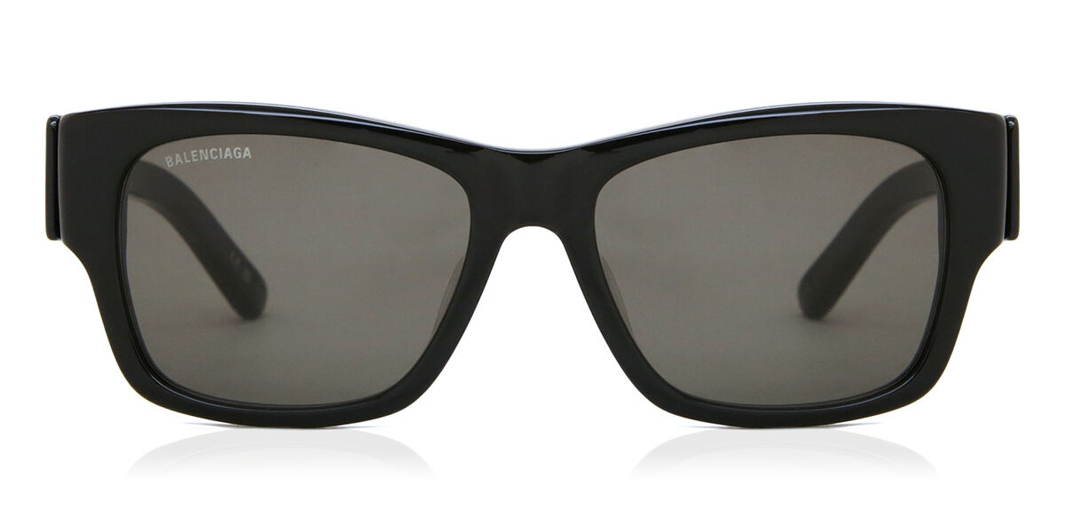 Balenciaga BB0262SA Asian Fit 001 Square Black Sunglasses