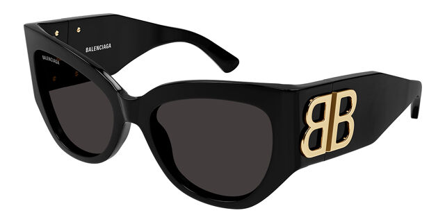 Balenciaga BB0322S 002 Cat Eye Black Sunglasses  display picture 2