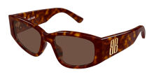Balenciaga BB0360S 002 Rectangle Tortoise Sunglasses  display picture 1