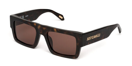 Just Cavalli JC406S Brown Rectangle Vintage Unique Chic Sunglasses Just Cavalli Sunglasses Spring-Summer 2012 Collection main image 2