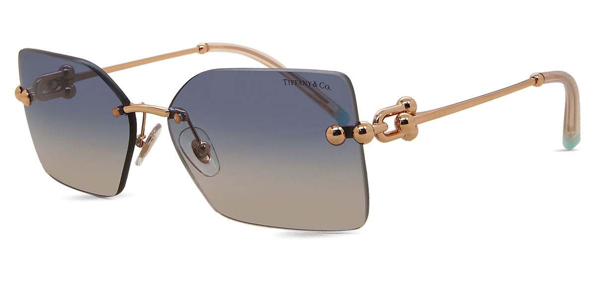 Tiffany & Co. TF3088 Asian Fit 610516 Rectangle Rose Gold