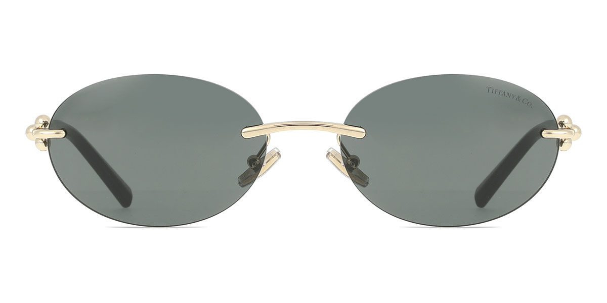 Tiffany & Co. TF3104D Asian Fit 6216S4 Oval Pale Gold Sunglasses