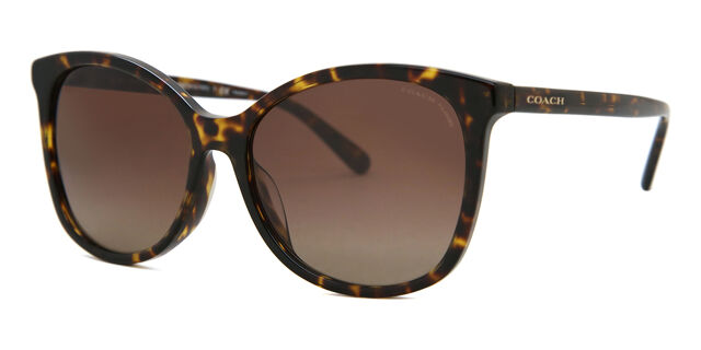 Coach HC8271U L1101 Polarized 5120T5 Square Dark Tortoise  display picture 1
