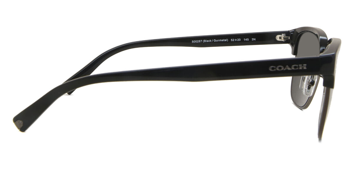 Coach HC8326 C6194 500287 Square Black Gunmetal Sunglasses