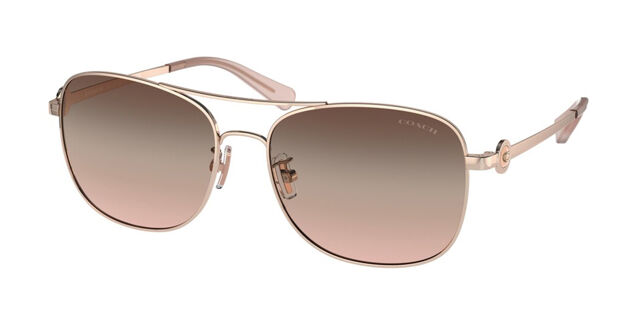 Coach HC7127 C6177 9331U8 Pilot Shiny Rose Gold Sunglasses  display picture 1