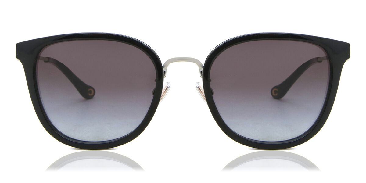 Coach HC7135 C7999 565413 Square Brown Clear Sunglasses
