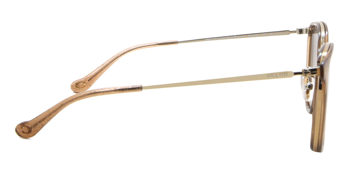 Coach HC7135 C7999 565413 Square Brown Clear Sunglasses Coach HC7135 C7999 565413 Square Brown Clear Sunglasses