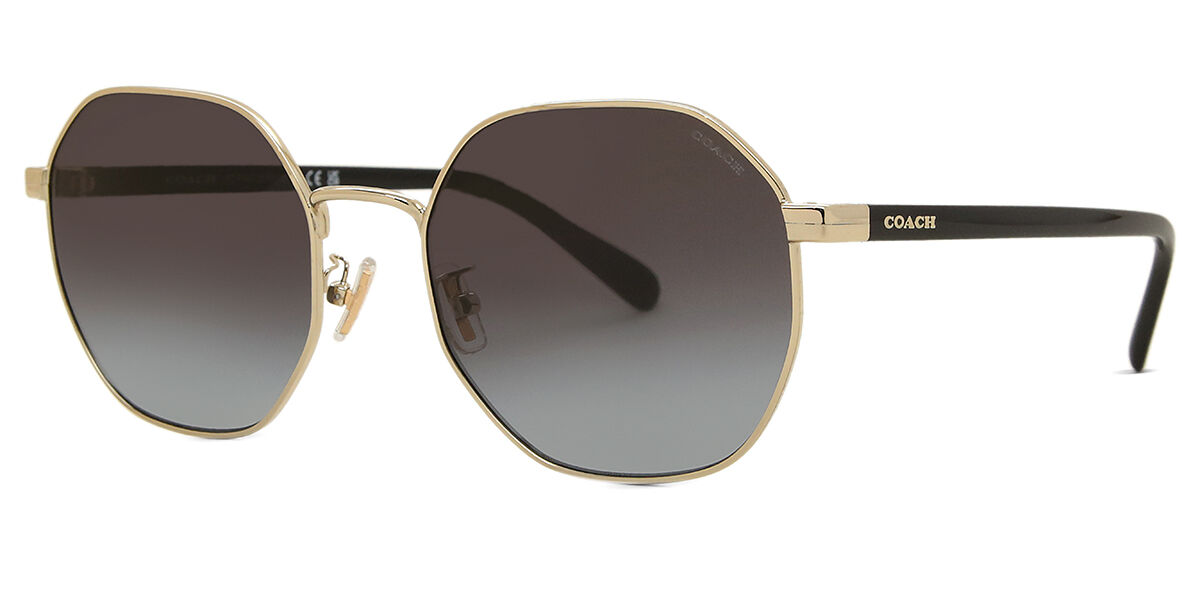 Coach HC7147 CH556 Asian Fit 90058G Geometric Shiny Light Gold