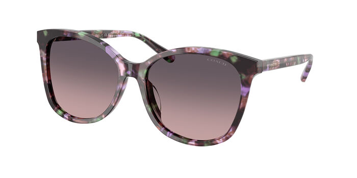 Coach HC8271U L1101 512073 Square Dark Tortoise Sunglasses 
