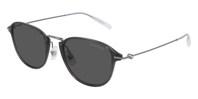 Montblanc MB0155S 001 Oval Grey Sunglasses | SmartBuyGlasses US display picture 3