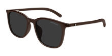Montblanc MB0216S 001 Square Shiny Black Sunglasses  display picture 3