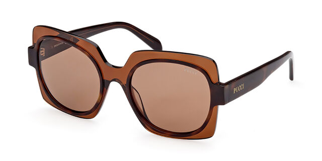 Emilio Pucci EP0199 56E Square Transparent Brown Tortoise  display picture 3