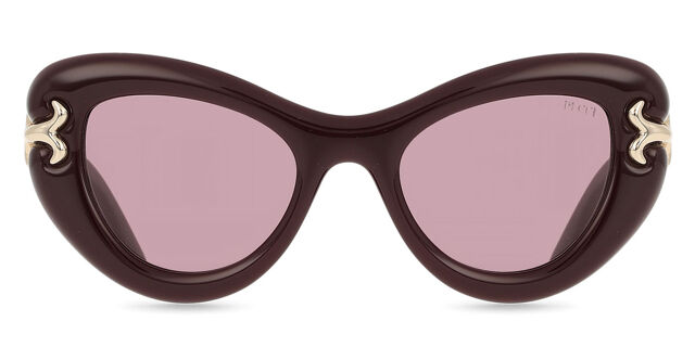 Emilio Pucci EP0212 81S Cat Eye Shiny Burgundy Sunglasses  display picture 3