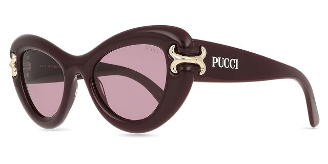 Emilio Pucci EP0212 81S Cat Eye Shiny Burgundy Sunglasses  display picture 1